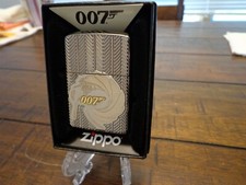 JAMES BOND 007 BLACK ICE DEEP CARVED ARMOR ZIPPO LIGHTER MINT IN BOX picture