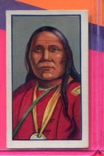 1927 GODFREY PHILLIPS LTD. RED INDIANS TOBACCO CARD #21 SANTANTA picture