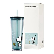 2025 Limited Edition Starbucks X Snoopy 24oz Cold Drink Double Straw Mug Gift picture