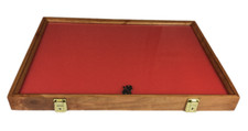 Cherry Wood Display Case  18 x 24 x 2 for Arrowheads Knifes Collectibles & More  picture