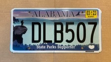 MAR/2023 ALABAMA license plate - STATE PARKS, mountain view picture