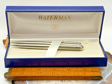 Waterman Pen & Pencil Set Chrome Unused Original box w/papers--1939.25 picture