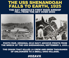 USS Shenandoah ZR-1 Airship Wreck Crash 1925 Original Navy Photos 8x10 Pair picture