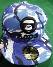 New Era x Aape by A Bathing Ape 59FIFTY Blue Ape Camo 56.8cm Cap picture