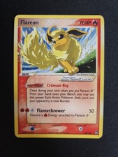 Pokemon Flareon Goldstar 100/108 English PV70 Holographic Gold Star Rare 2007 picture