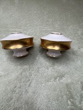 Vintage Lenox Celestial Collection Salt Pepper Shaker SET Gold/Ivory China MCM picture
