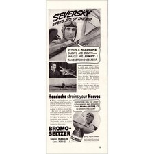 1939 Bromo-Seltzer Alexander de Seversky Original Vintage Print Ad picture