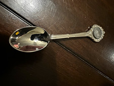 Vintage Montana Souvenir Spoon 4.5” Bear Grizzly Ornate Collector Silver Tone picture