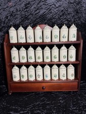 Vintage 1992 Lenox Spice Garden Complete Set, 24 Jars and Lids, Original Rack picture