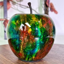 2.01LB  Rainbow crystal apples, rare and colorful Chinese art decorations picture