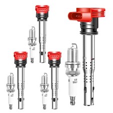 UF529 & 4644 Ignition Coil Pack and Iridium Spark Plugs Set of 4 OE Automotiv... picture