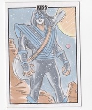Ace Frehley 2018 Dynamite Kiss Deluxe Sketch Card by Mitch Ballard 1/1 picture