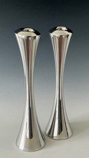 Nambé Curvy Candlesticks Pair 10
