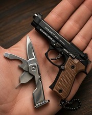 1:3 Beretta 92FS Keychain with EDC Knife picture