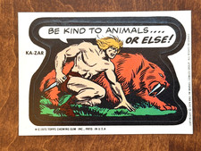 Vtg 1975 Topps Marvel Super-Heroes Sticker  Ka-Zar - Tan Test Back - Ex Cond picture