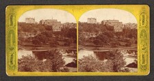 b458, America Illustrated Stereoview, # -, Pond in Public Garden, MA, 1870s picture