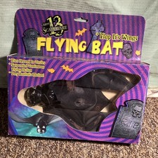 Vintage Dept 13 Hanging Flying Bat Halloween Animated Prop Decor Decoration picture