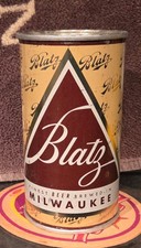 1958 BLATZ STEEL FLAT TOP BEER CAN BLATZ BREWING MILWAUKEE WISCONSIN VANITY LID picture