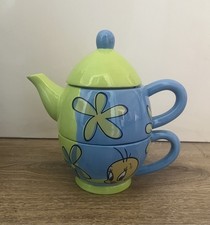 VTG 90'S Warner Bros STUDIO STORE Tweety’s Tea For One Teapot Set - New in Box picture