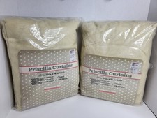 Vintage Priscilla Curtains 1980s Bisque Cream 180