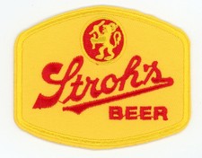 Stroh’s Beer Logo Patch – Iron-On Sew-On Vintage Brewery Applique picture