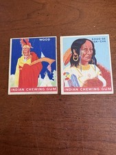 1947 Goudey Oh Boy Indian Gum Lot Of 2 Dif #86 Wood & # 69 Shoo-De-Ga-Cha picture