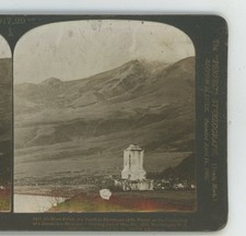 Mont Pelee beginning Secondary Eruption Martinique H,C, White Stereoview picture