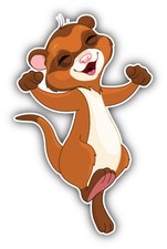 Funny Ferret Car Bumper Sticker Decal 3'' x 5'' picture