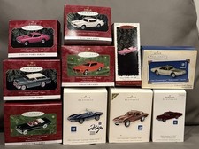 Vintage lot of 10 Hallmark Keepsake Cars Vehicles Ornaments 1996-2010 picture