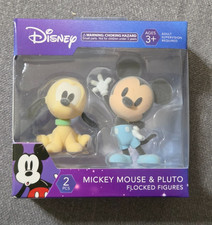 NEW** OFFICIAL*** Disney Flocked set- MICKEY MOUSE and PLUTO picture