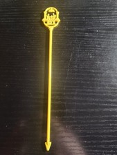 Vintage Ed's Restaurant Bar Swizzle Stir Stick Yellow Plastic 6.75 Inch picture