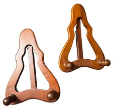 Lot of 2 Vintage Van Hygan & Smythe Wood Art Easel Plate Display Stands 7.5
