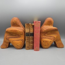 Vintage Robert Hargrave Modernist Laminated Plywood Figural Sculptural Bookends picture