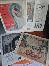 Lot 5 Vintage 50s Original Prints Advertisement Motion Picture Magazine 14