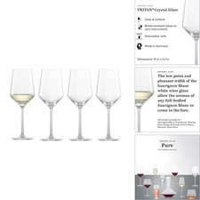 Schott Zwiesel Zwiesel Glas Pure Saugivnon Blanc White Wine Glass Set Of 4 picture