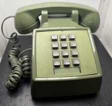 Vintage Western Electric 2500 Push Button Phone Bell  Avocado Green AS IS: (5A1) picture