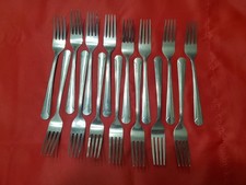 Stainless Steel Silverware Dominion Pattern 7” Forks Lot of 15 Walco/Superior picture