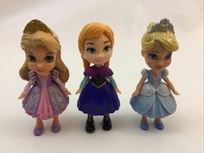 Disney Princess Mini Toddler Dolls Anna Rapunzel Cinderella 3” Figure Lot G picture