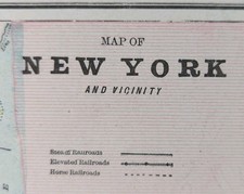 Vintage 1900 NEW YORK CITY Map 14