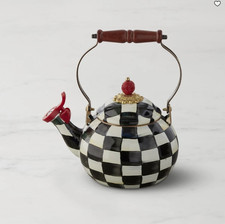 Mackenzie-Childs Courtly Check Whistling Tea Kettle picture