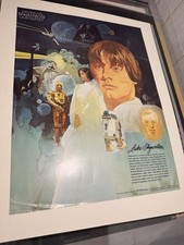 1977 Star Wars Luke Skywalker Coca Cola Burger Chef Poster 18x24 Original picture