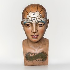 VINTAGE DR. WILLARTON PHRENOLOGY HEAD BUST Antique Rare picture