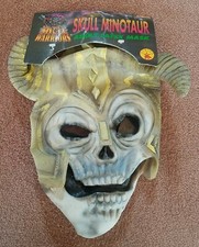 1996 Mask Rubies Adult Latex Skull Warriors Minotaur Scary Skeleton Halloween picture