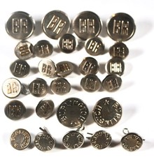 Lot of 28 Burlington Northern BR Route Railroad Uniform Buttons picture