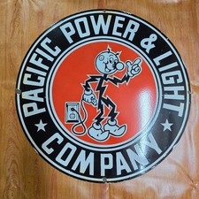 PACIFIC REDDY PORCELAIN ENAMEL SIGN 29 X 29 INCHES picture