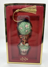 Lenox Christmas Ornament Green, White, Red Topiary-New open Box picture