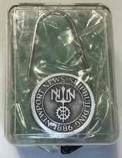 1974 USS Virginia CGN-38 Newport News Shipbuilding Launch Vintage Keychain picture