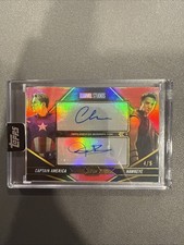 2025 Topps Marvel The Collector Captain America /Hawkeye Dual Auto Red /5 🔥🔥🔥 picture