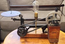 Antique MILLERS FALLS - GOODELL Scroll Fret Saw Lathe Attachment LAMP Circa 1906 picture