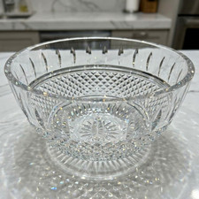 Waterford $925 Crystal Irish Lace Mastercraft Bowl Cut Glass Ireland Signed picture